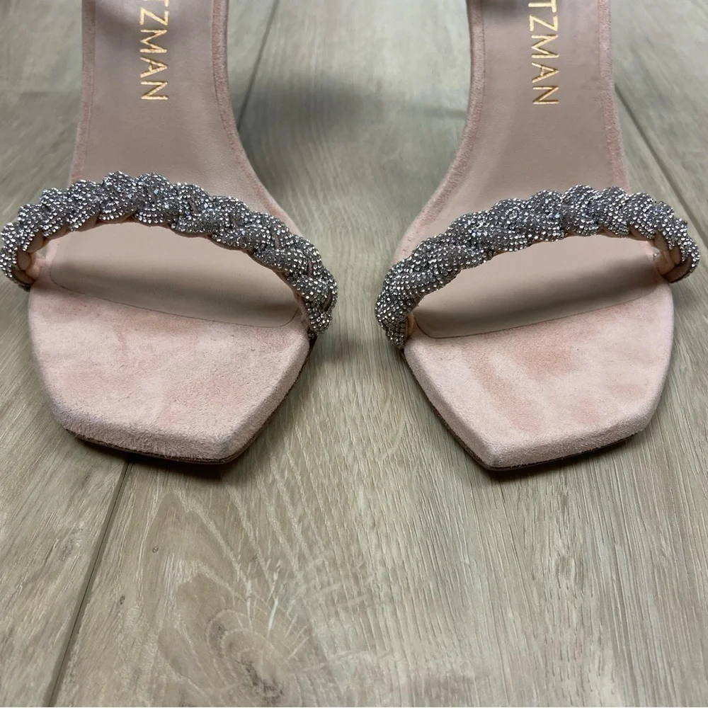 Stuart Weitzman Nudistcurve 100 Highshine Sandal Size 9.5